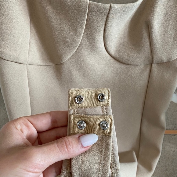 Wayf Corset Style Cupped Bodysuit Thong Beige/Tan - Picture 6 of 11